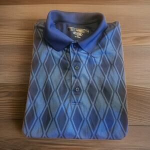 Greg Norman Play Dry Golf High Performance Sports Polo Shirt Navy Size Medium
